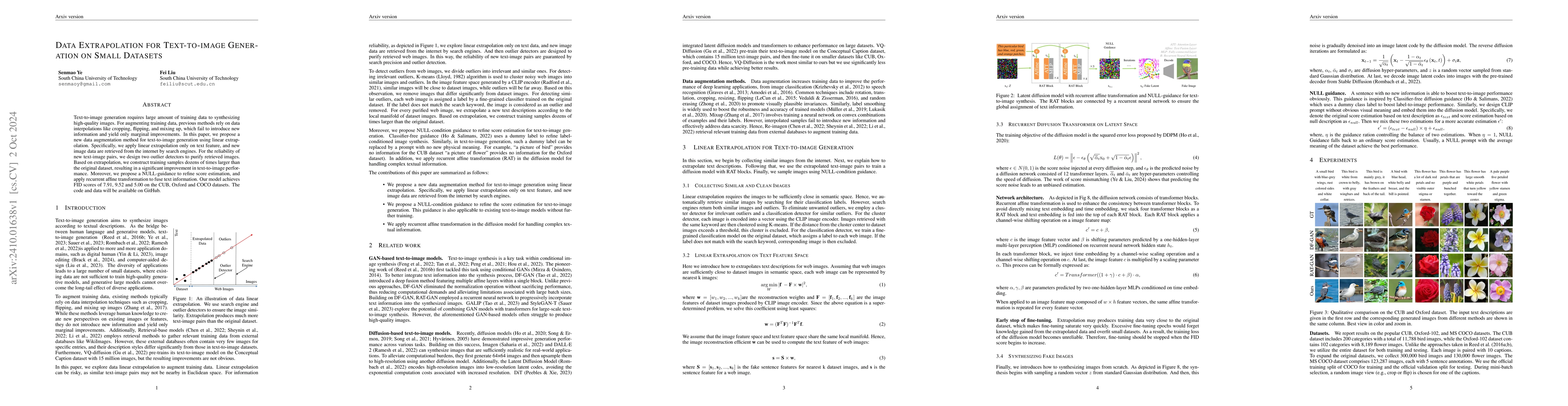 Thumbnail for Data Extrapolation for Text-to-image Generation on Small Datasets