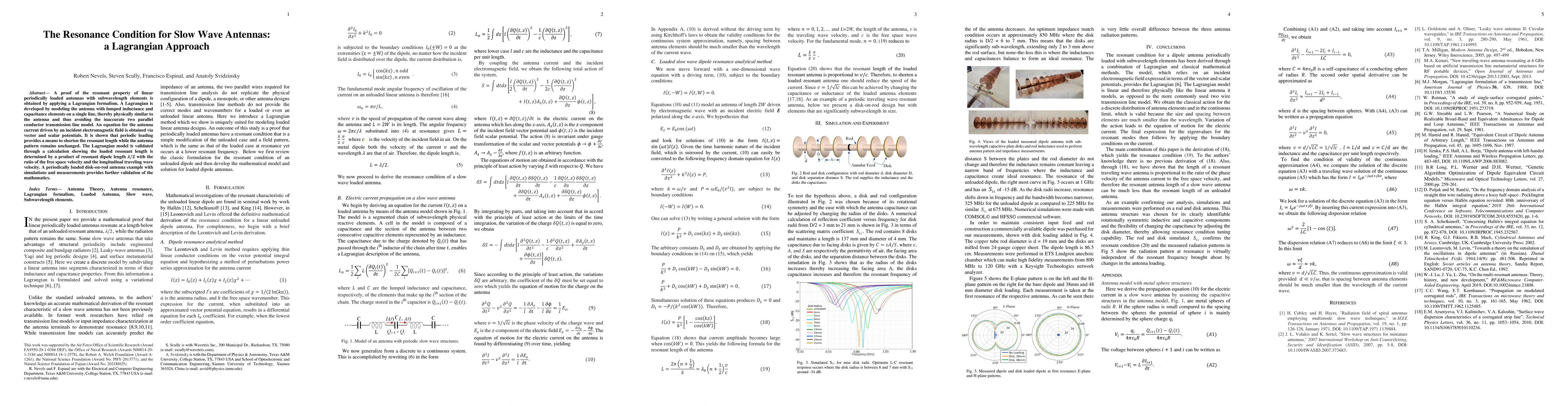 Thumbnail for The Resonance Condition for Slow Wave Antennas: a Lagrangian Approach