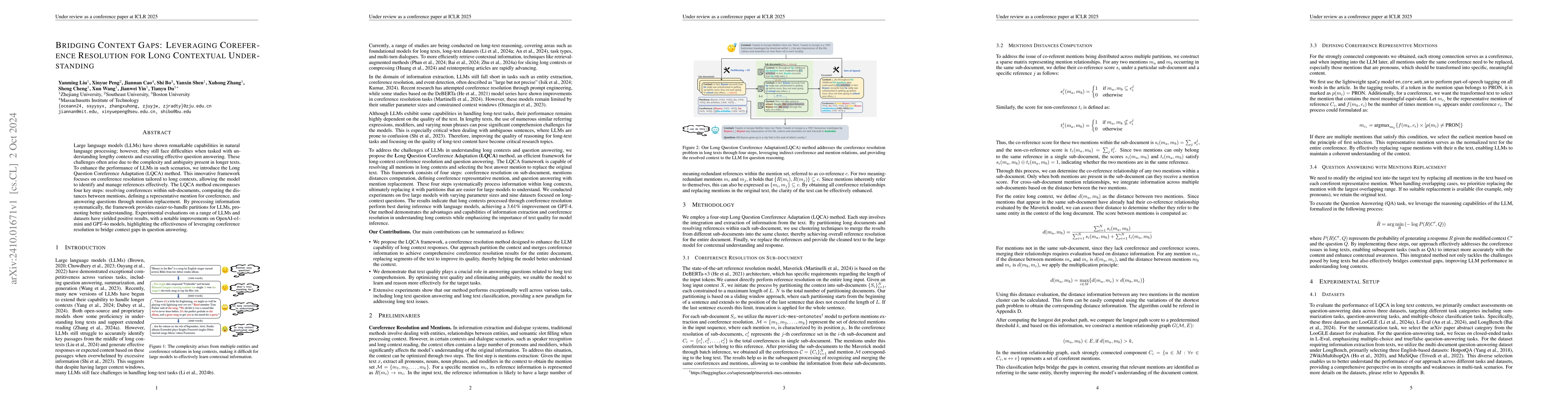 Thumbnail for Bridging Context Gaps: Leveraging Coreference Resolution for Long
  Contextual Understanding