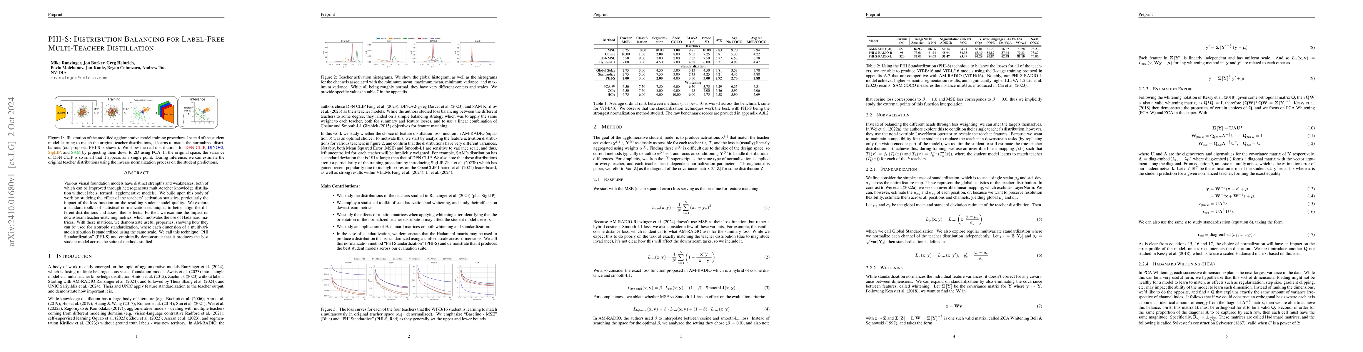 Thumbnail for PHI-S: Distribution Balancing for Label-Free Multi-Teacher Distillation