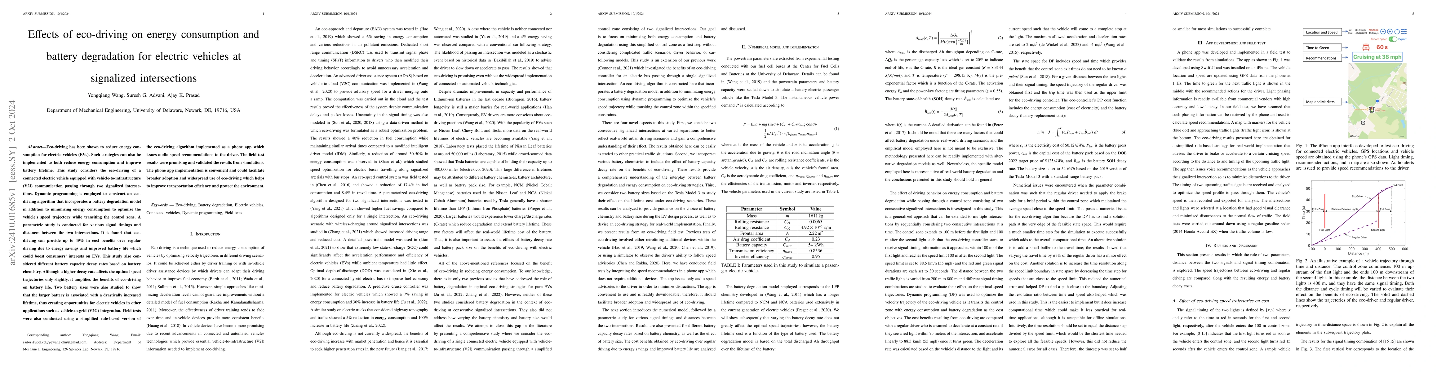 Thumbnail for Effects of eco-driving on energy consumption and battery degradation for
  electric vehicles at signalized intersections