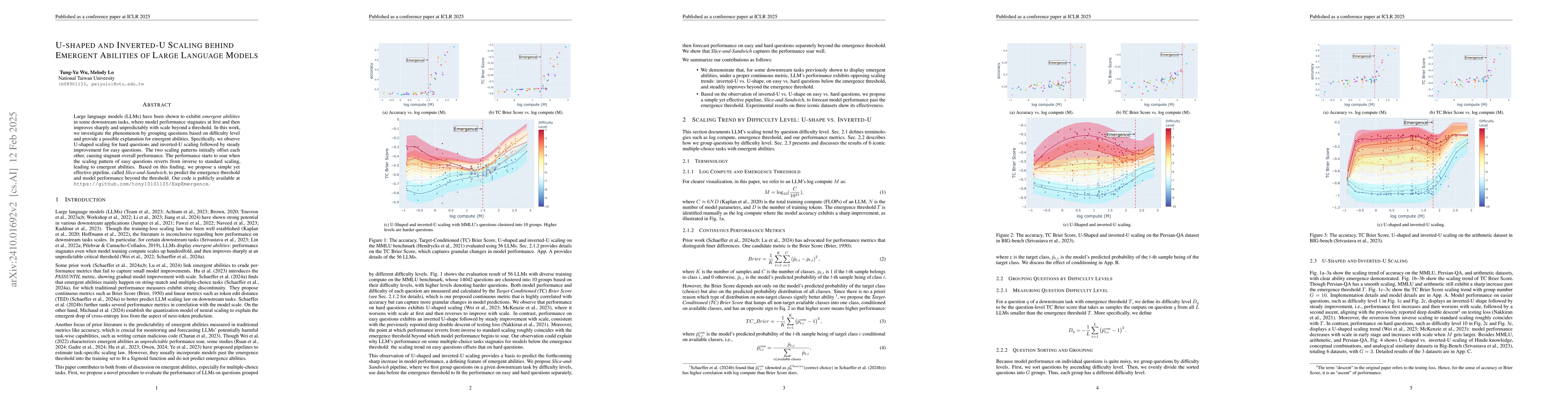 Thumbnail for U-shaped and Inverted-U Scaling behind Emergent Abilities of Large
  Language Models
