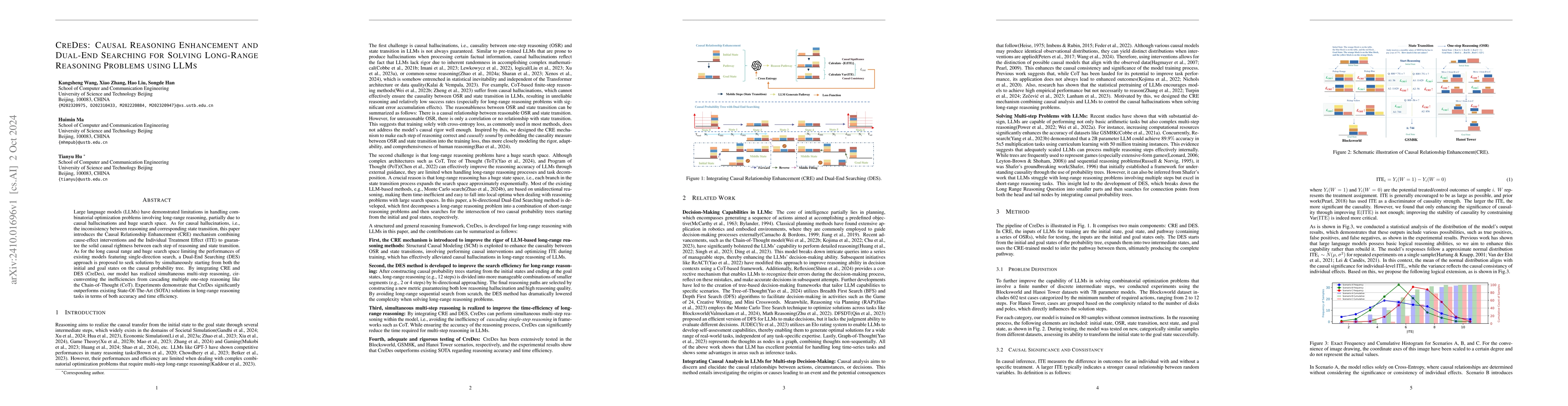 Thumbnail for CreDes: Causal Reasoning Enhancement and Dual-End Searching for Solving
  Long-Range Reasoning Problems using LLMs