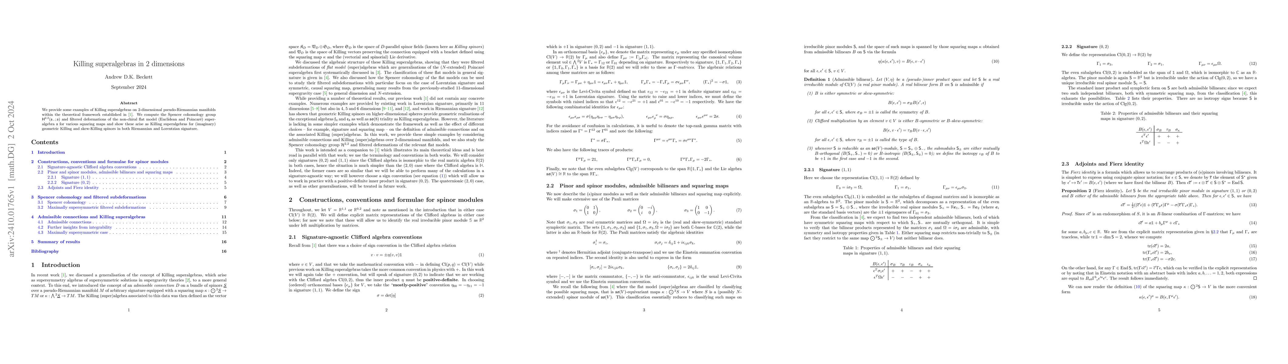 Thumbnail for Killing superalgebras in 2 dimensions