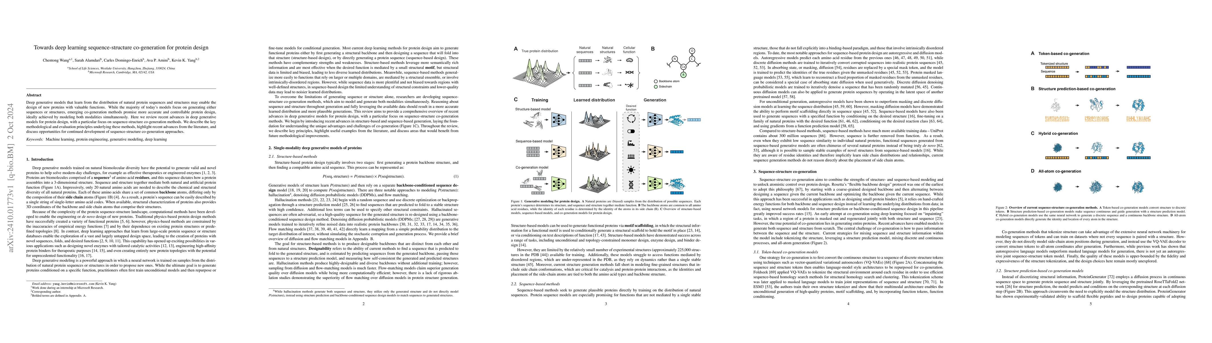 Thumbnail for Towards deep learning sequence-structure co-generation for protein
  design