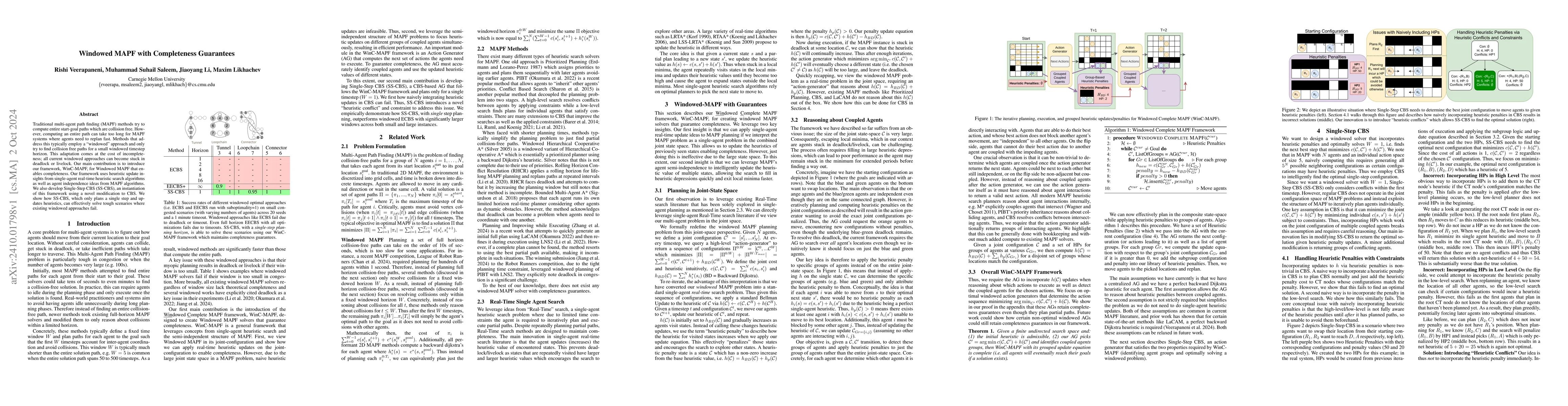 Thumbnail for Windowed MAPF with Completeness Guarantees