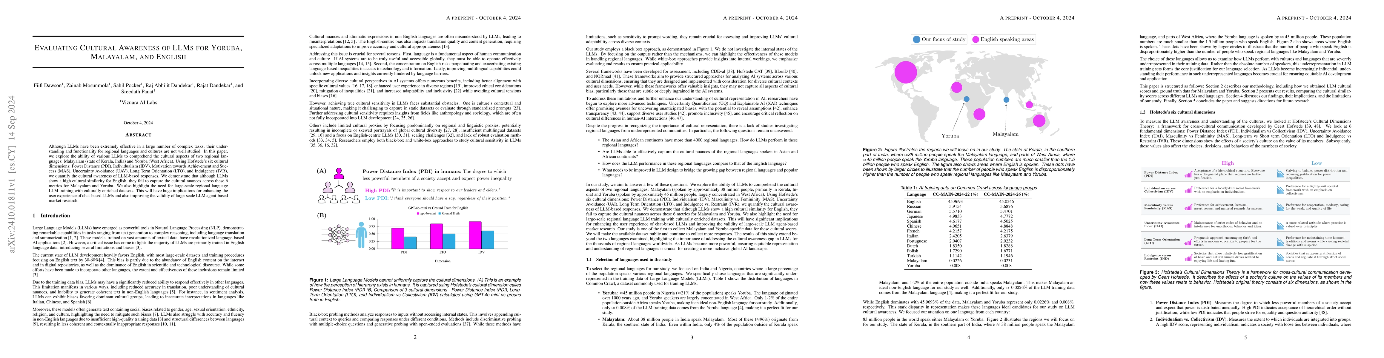 Thumbnail for Evaluating Cultural Awareness of LLMs for Yoruba, Malayalam, and English