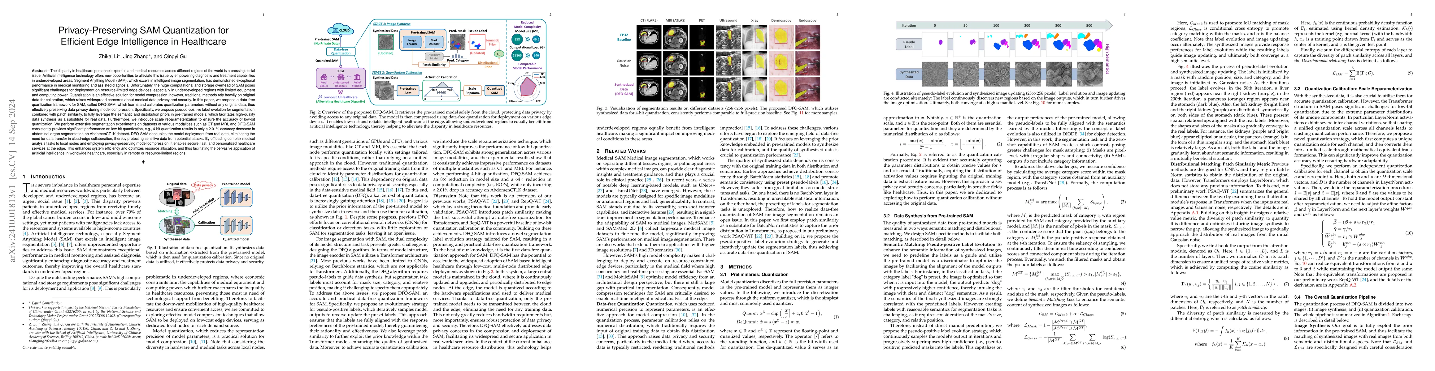 Thumbnail for Privacy-Preserving SAM Quantization for Efficient Edge Intelligence in
  Healthcare