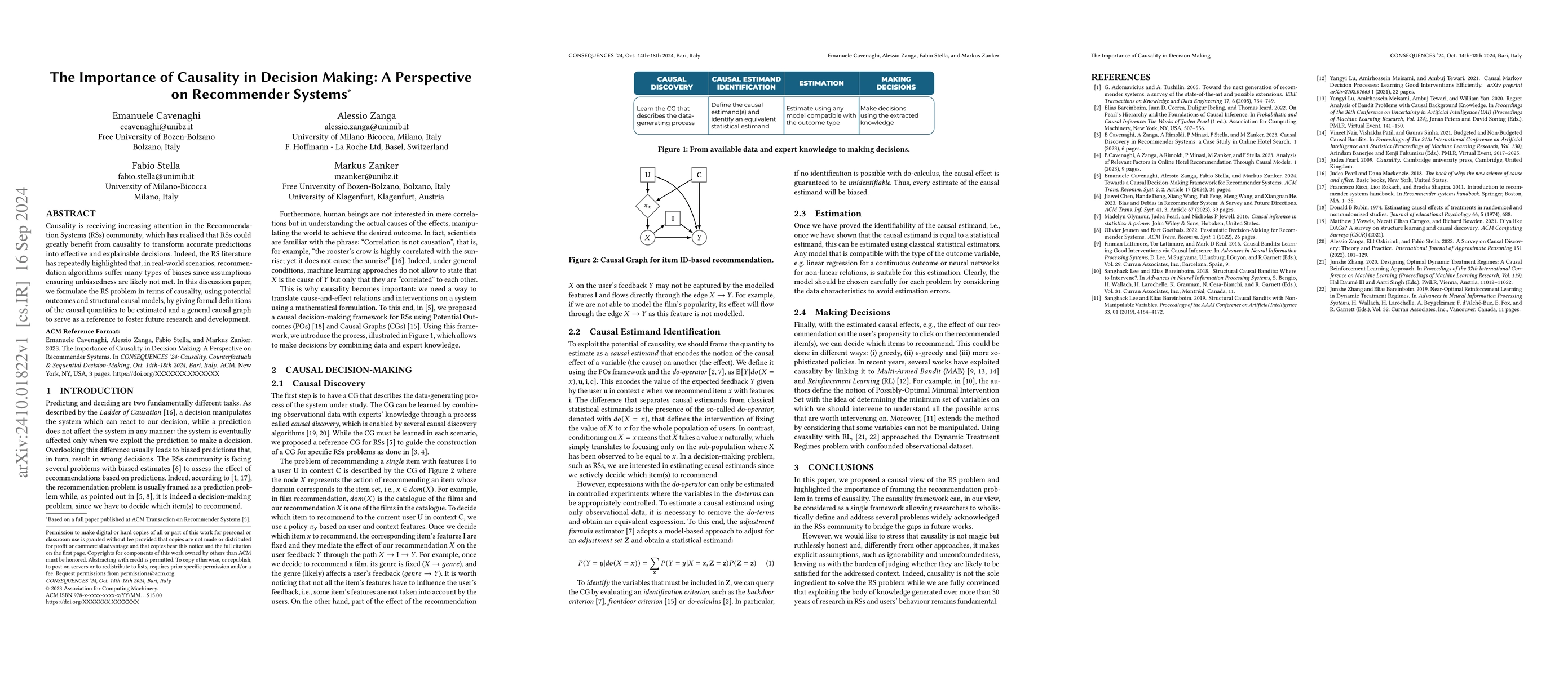 Thumbnail for The Importance of Causality in Decision Making: A Perspective on
  Recommender Systems