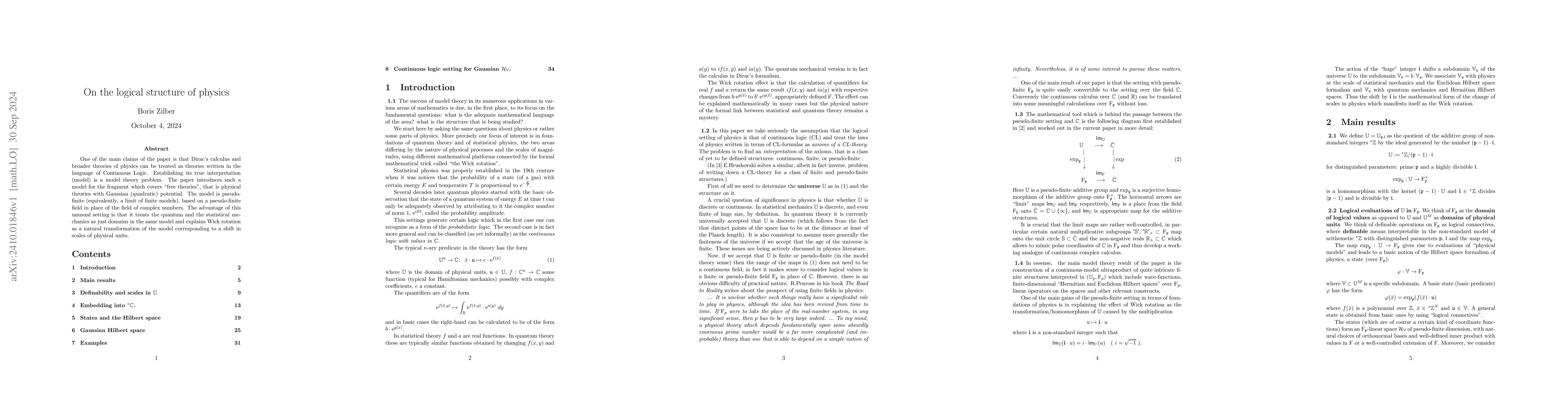 Thumbnail for On the logical structure of physics
