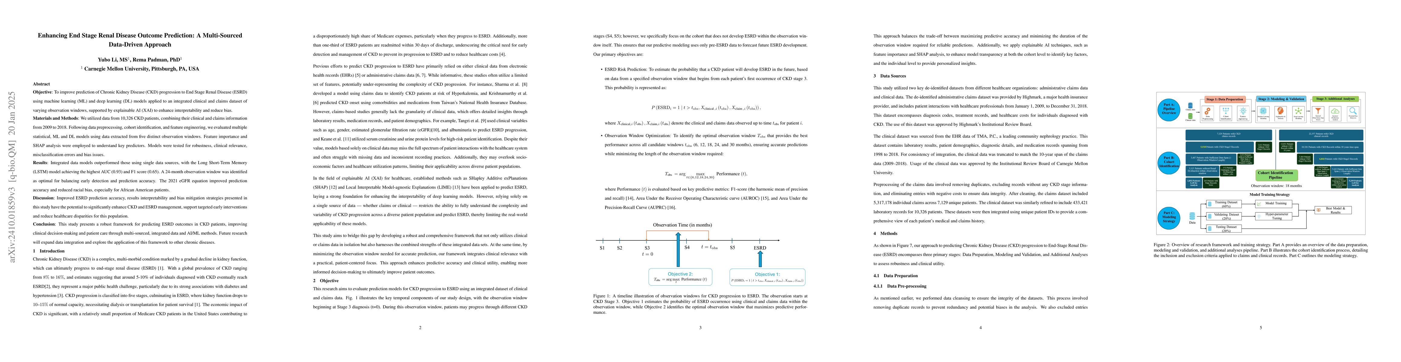 Thumbnail for Enhancing End Stage Renal Disease Outcome Prediction: A Multi-Sourced
  Data-Driven Approach