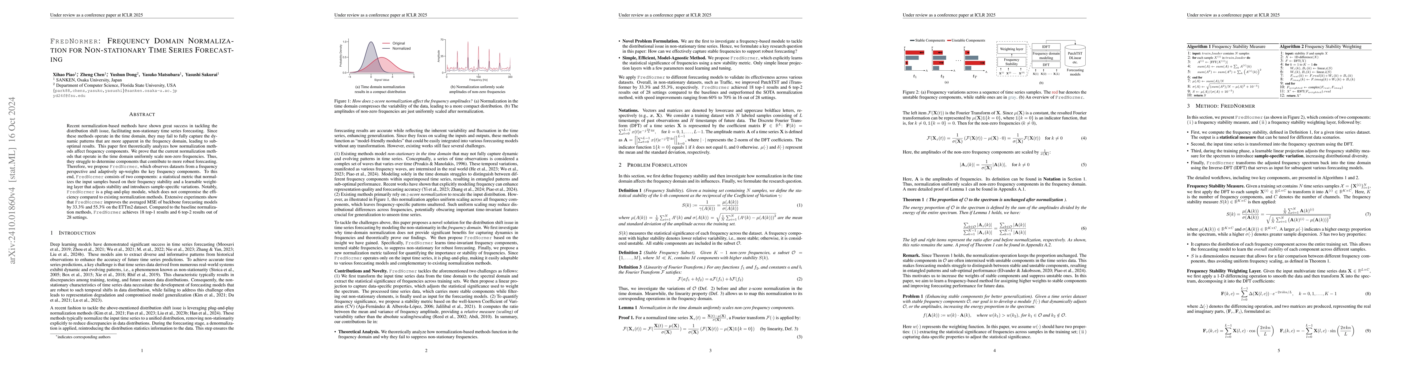 Thumbnail for FredNormer: Frequency Domain Normalization for Non-stationary Time
  Series Forecasting