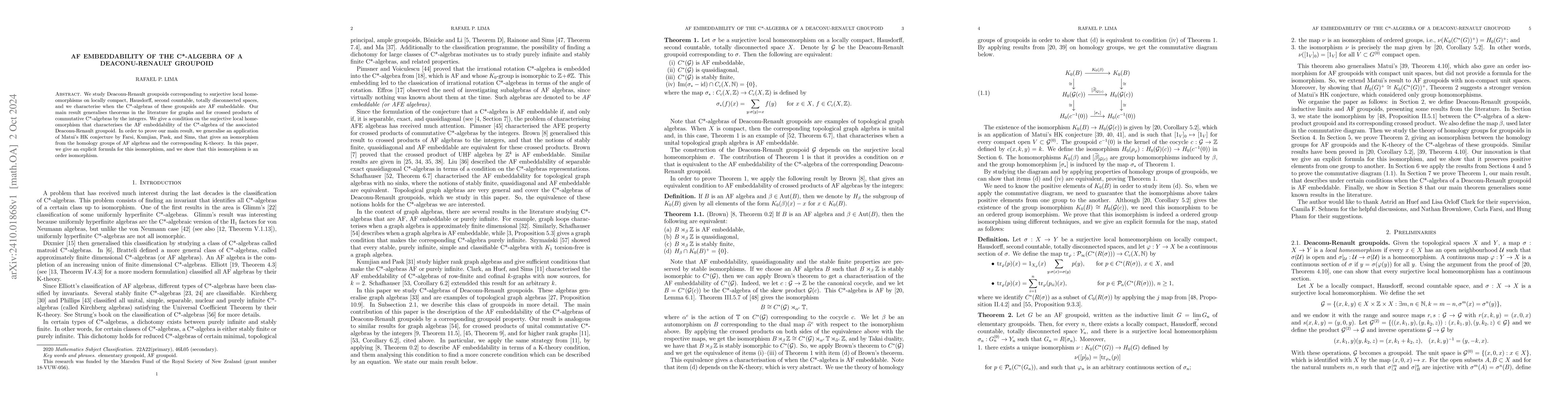 Thumbnail for AF Embeddability of the C*-Algebra of a Deaconu-Renault Groupoid
