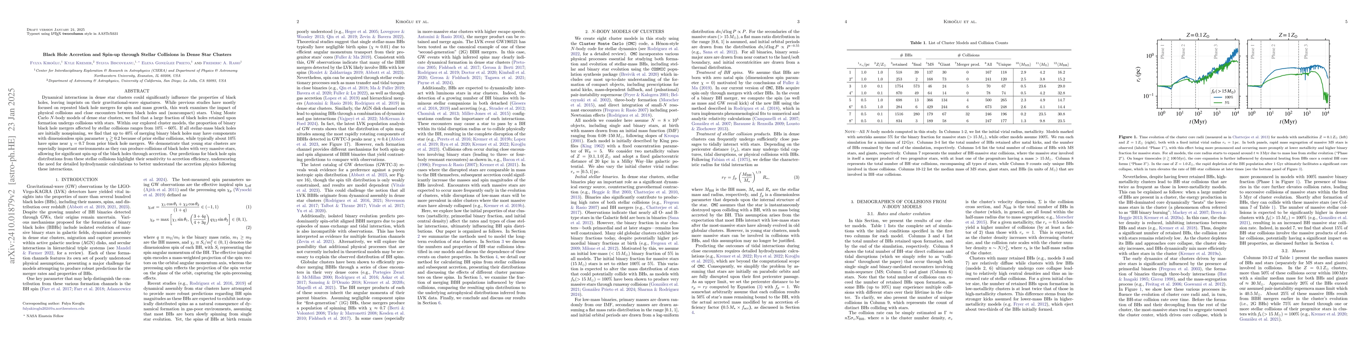 Thumbnail for Black Hole Accretion and Spin-up Through Stellar Collisions in Dense
  Star Clusters