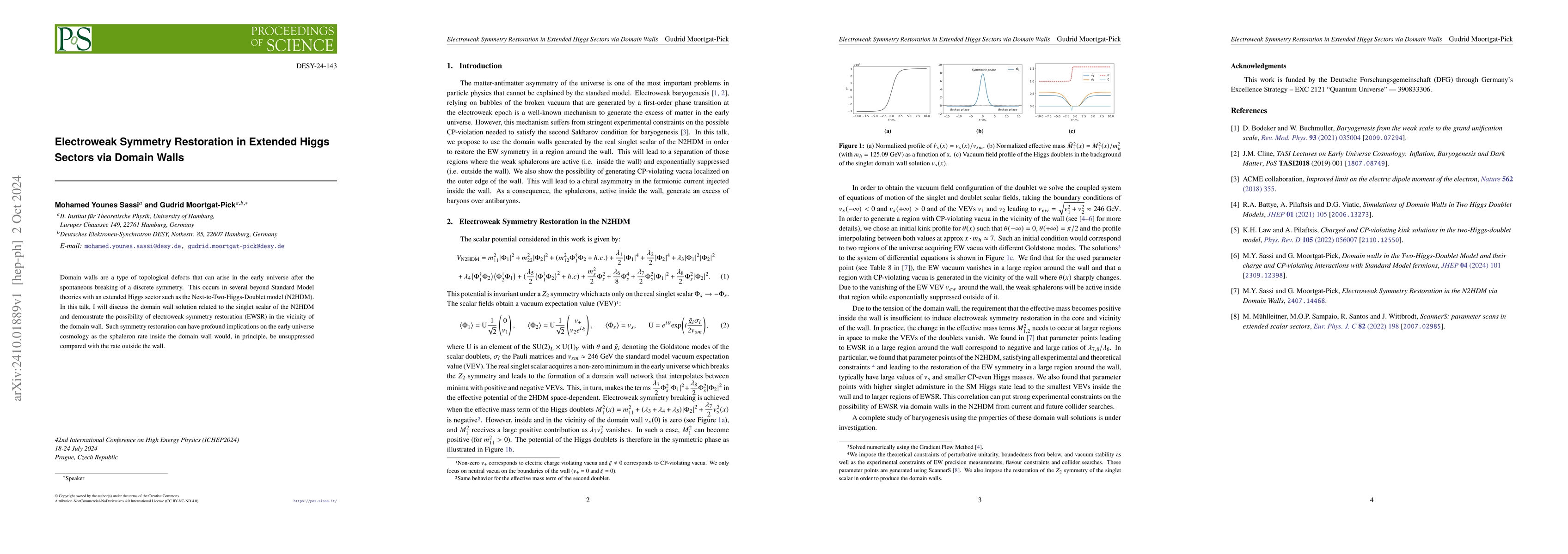 Thumbnail for Electroweak Symmetry Restoration in Extended Higgs Sectors via Domain
  Walls