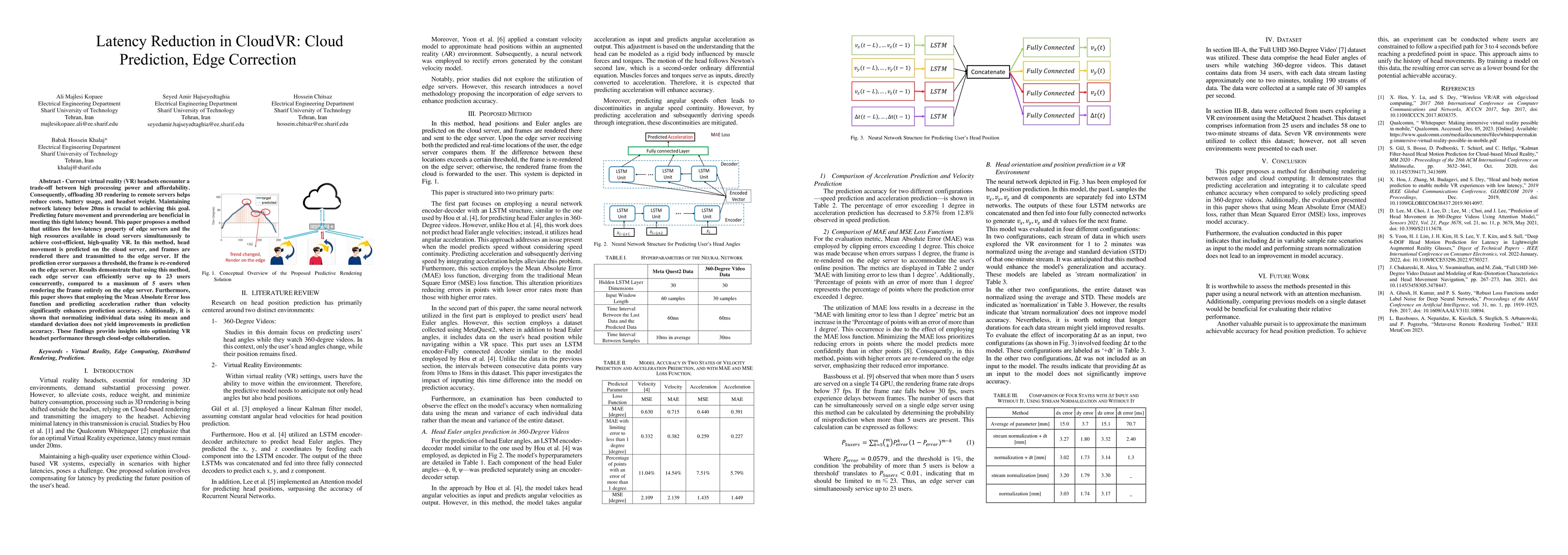 Thumbnail for Latency Reduction in CloudVR: Cloud Prediction, Edge Correction