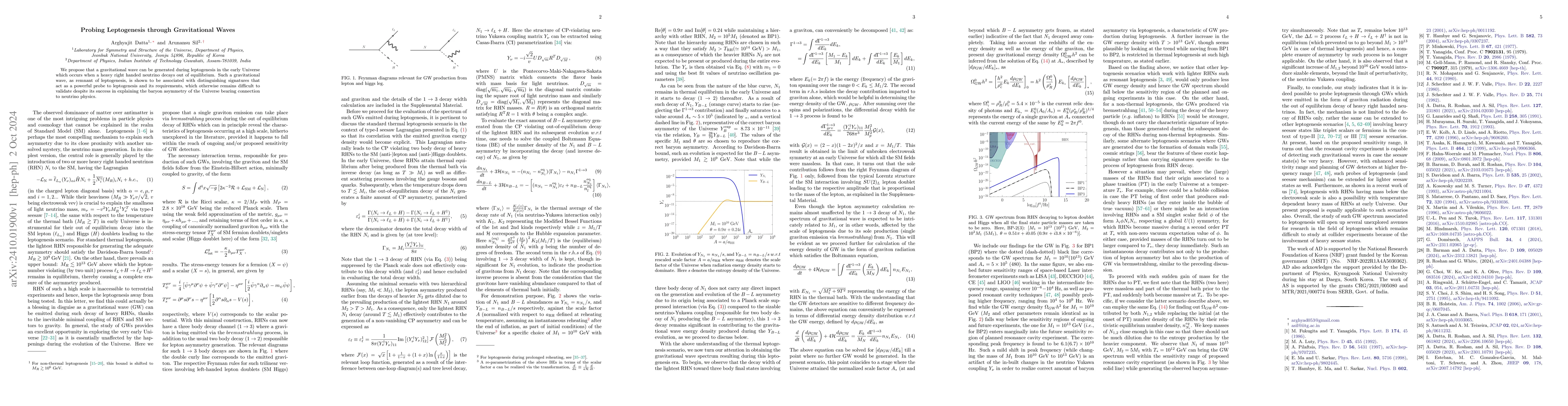 Thumbnail for Probing Leptogenesis through Gravitational Waves