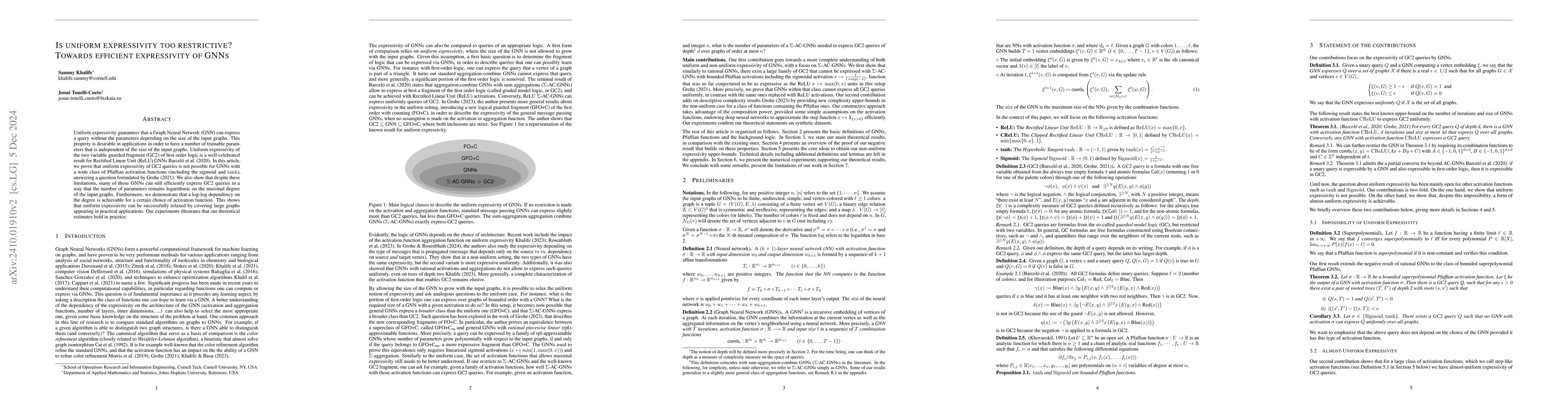 Thumbnail for Is uniform expressivity too restrictive? Towards efficient expressivity
  of graph neural networks