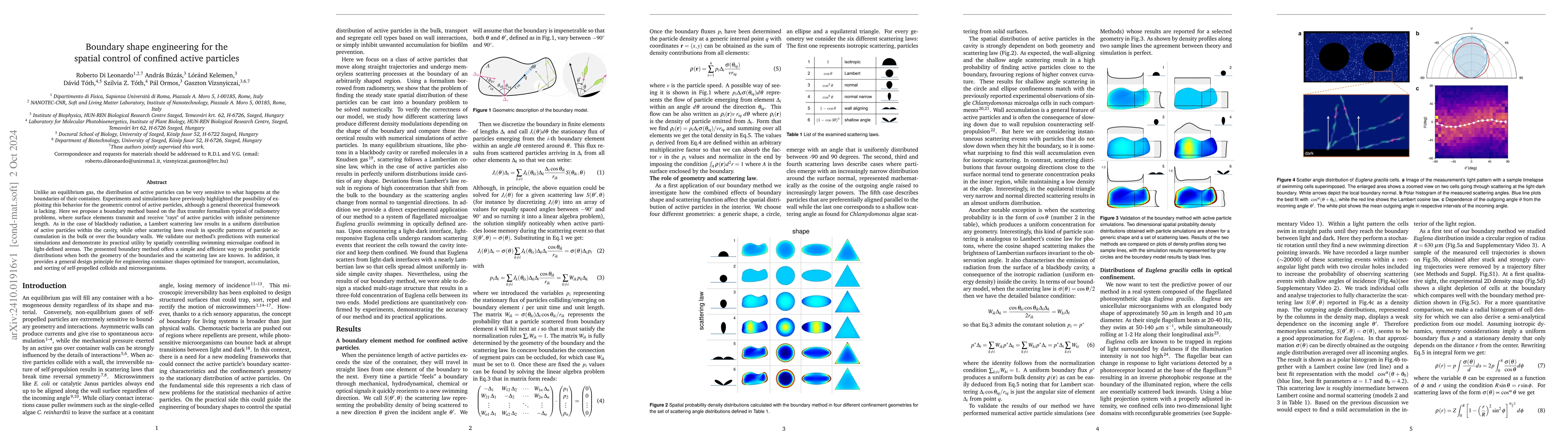 Thumbnail for Boundary shape engineering for the spatial control of confined active
  particles