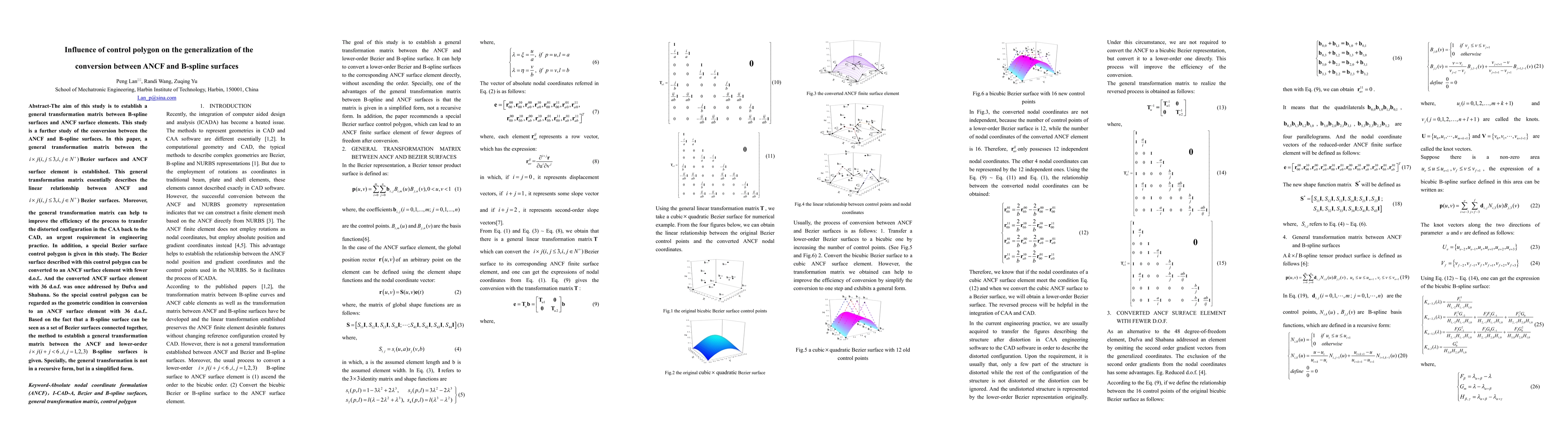 Thumbnail for Influence of control polygon on the generalization of the conversion
  between ANCF and B-spline surfaces