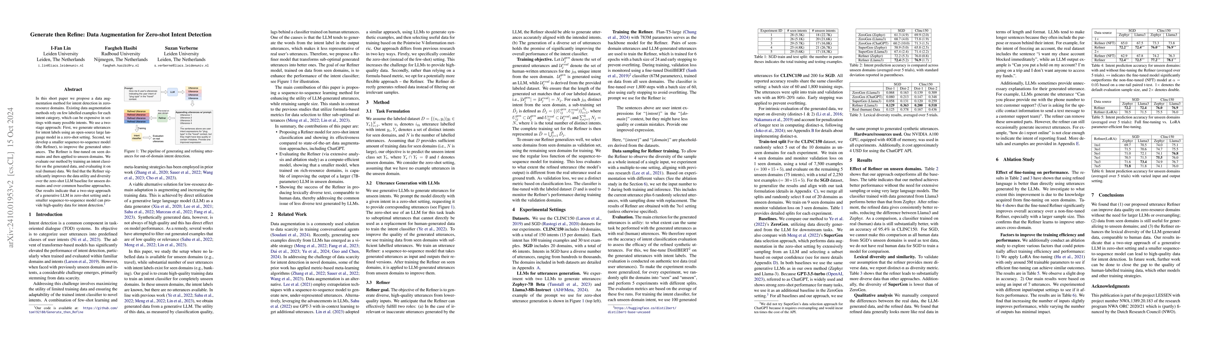 Thumbnail for Generate then Refine: Data Augmentation for Zero-shot Intent Detection