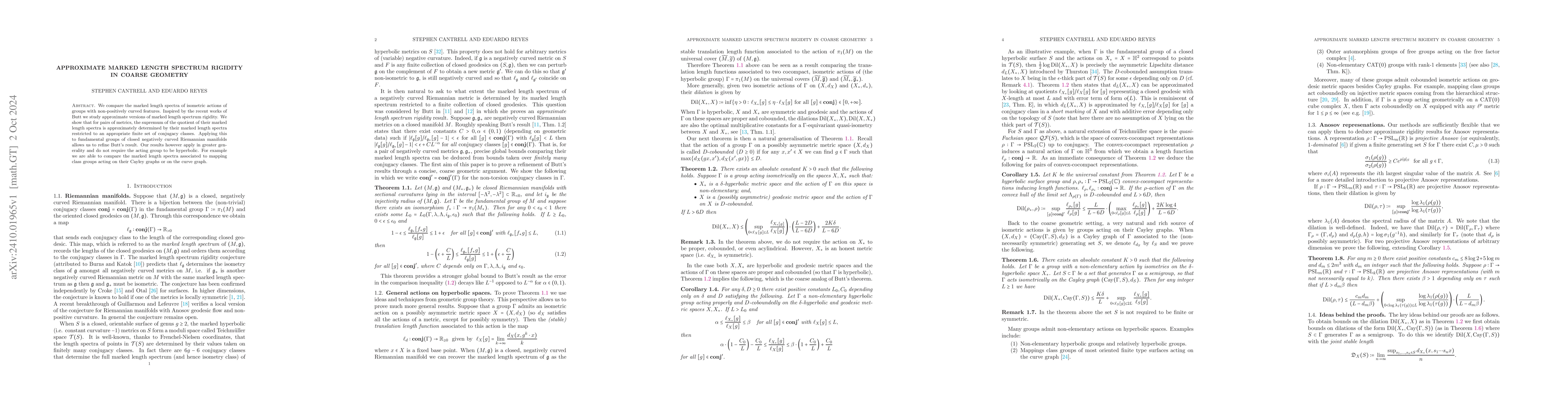 Thumbnail for Approximate marked length spectrum rigidity in coarse geometry