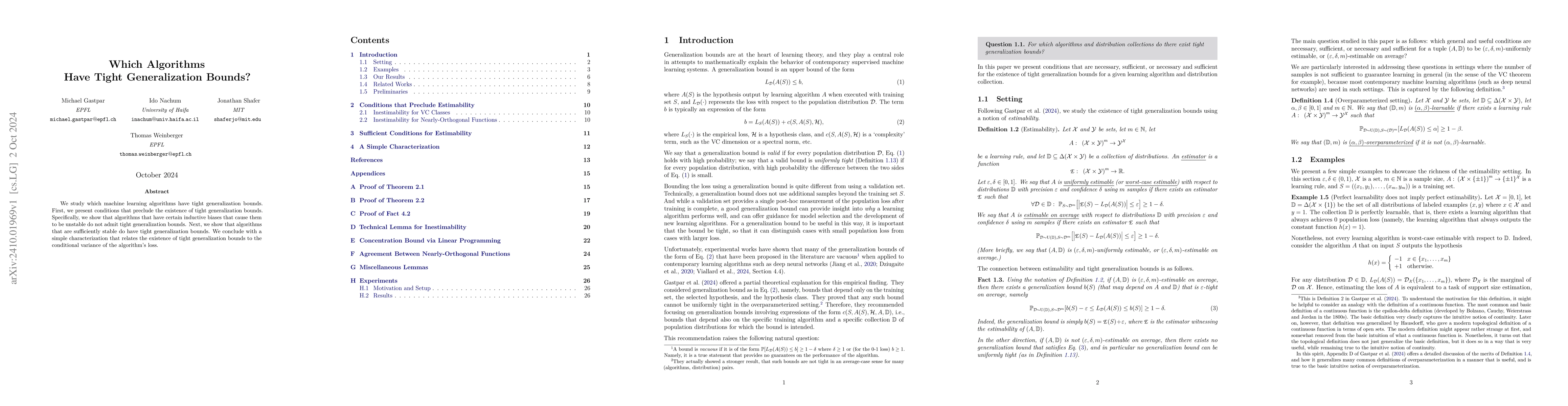 Thumbnail for Which Algorithms Have Tight Generalization Bounds?