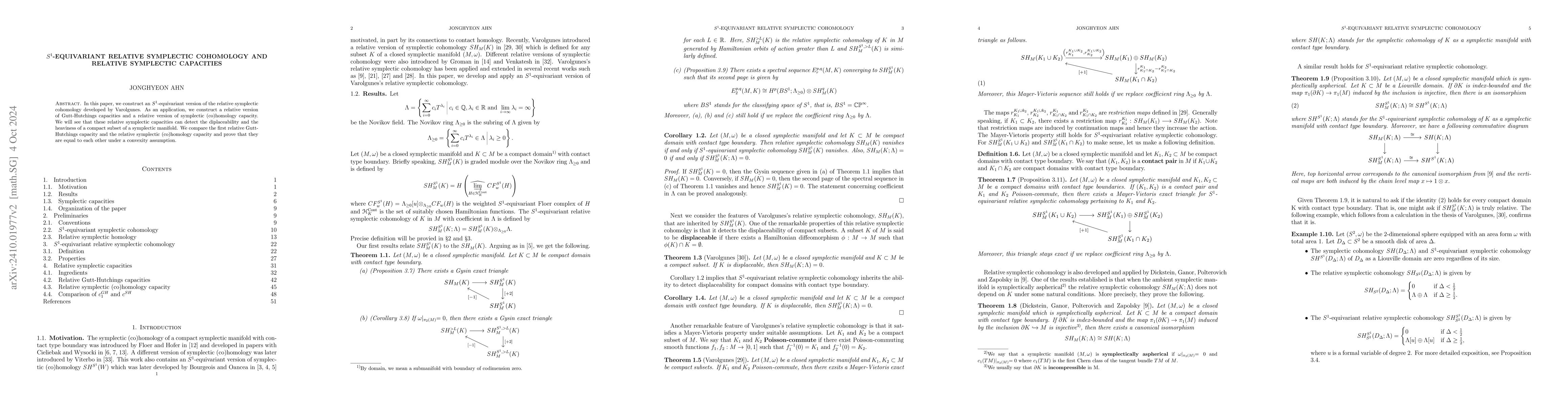 Thumbnail for $S^1$-equivariant relative symplectic cohomology and relative symplectic
  capacities