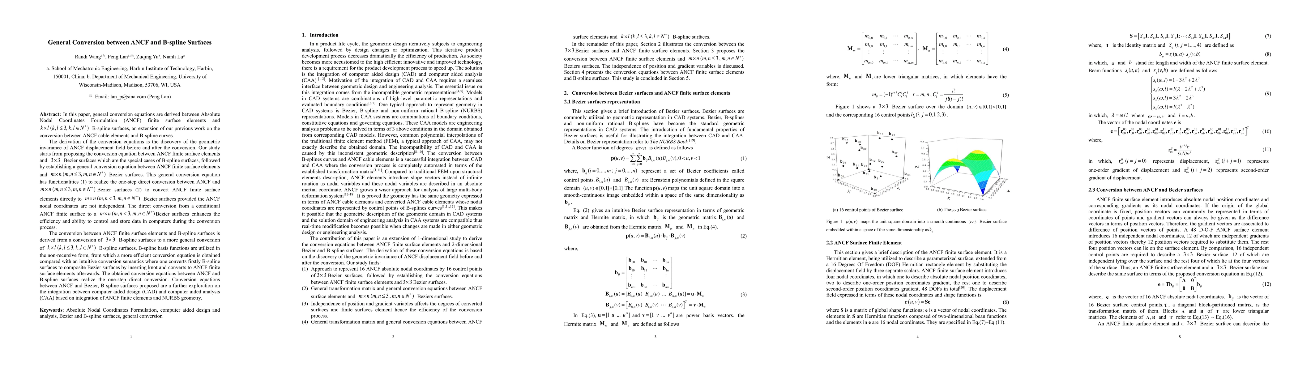Thumbnail for General Conversion between ANCF and B-spline Surfaces