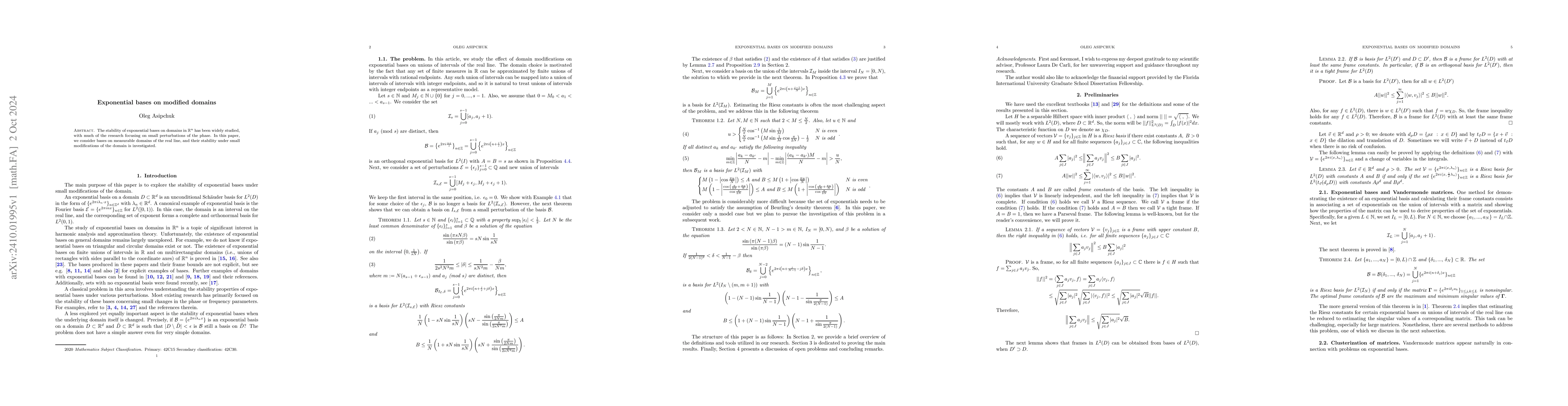 Thumbnail for Exponential bases on modified domains