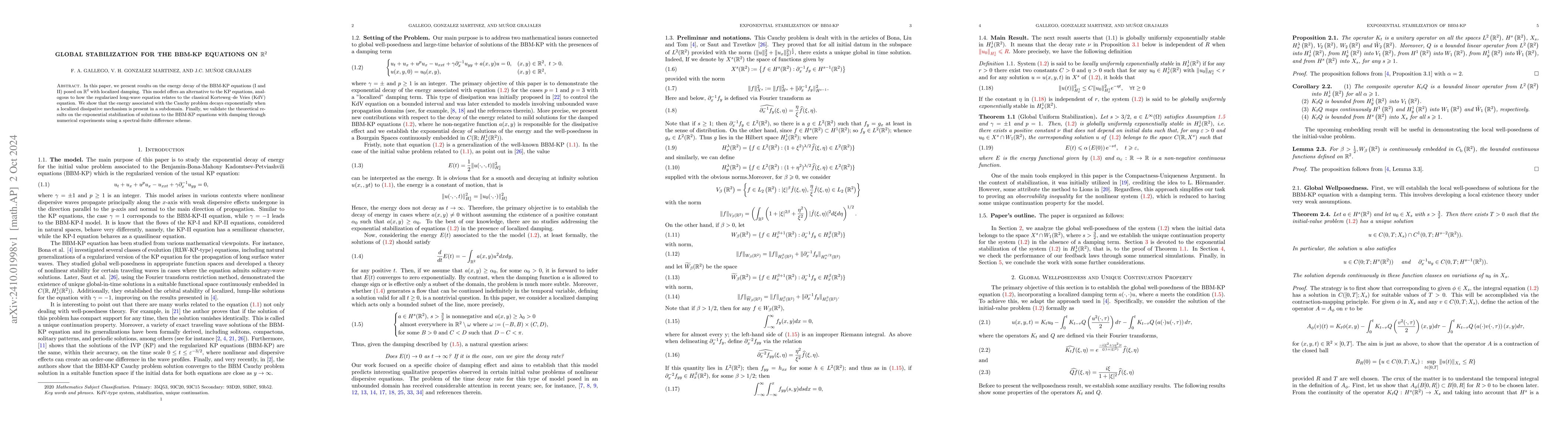 Thumbnail for Global Stabilization for the BBM-KP equations on R2