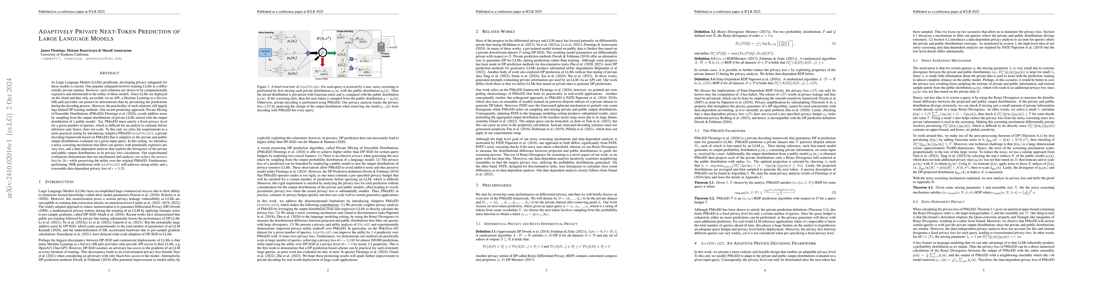 Thumbnail for Adaptively Private Next-Token Prediction of Large Language Models