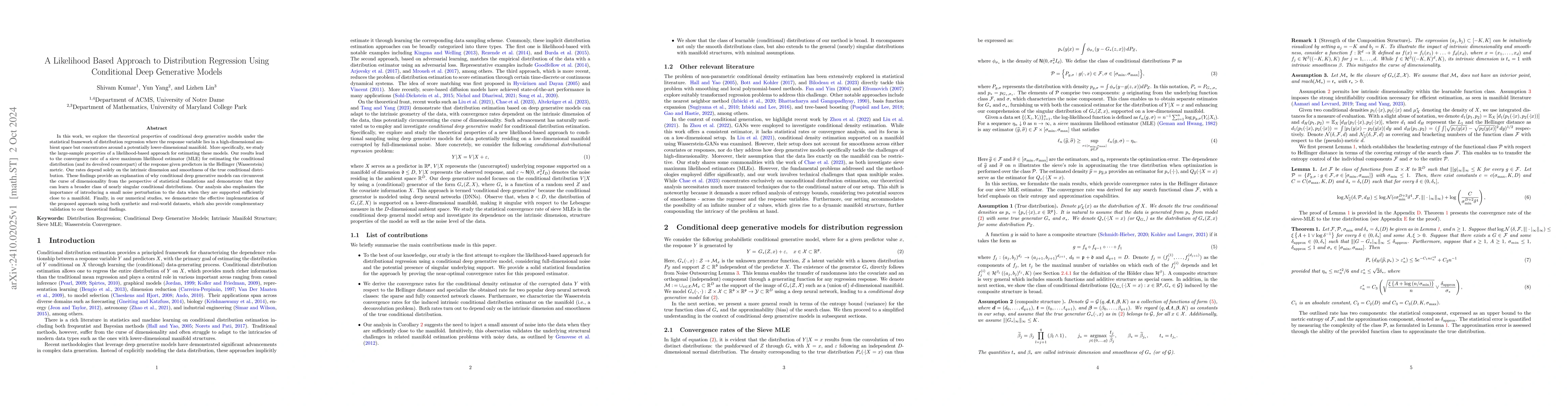 Thumbnail for A Likelihood Based Approach to Distribution Regression Using Conditional
  Deep Generative Models