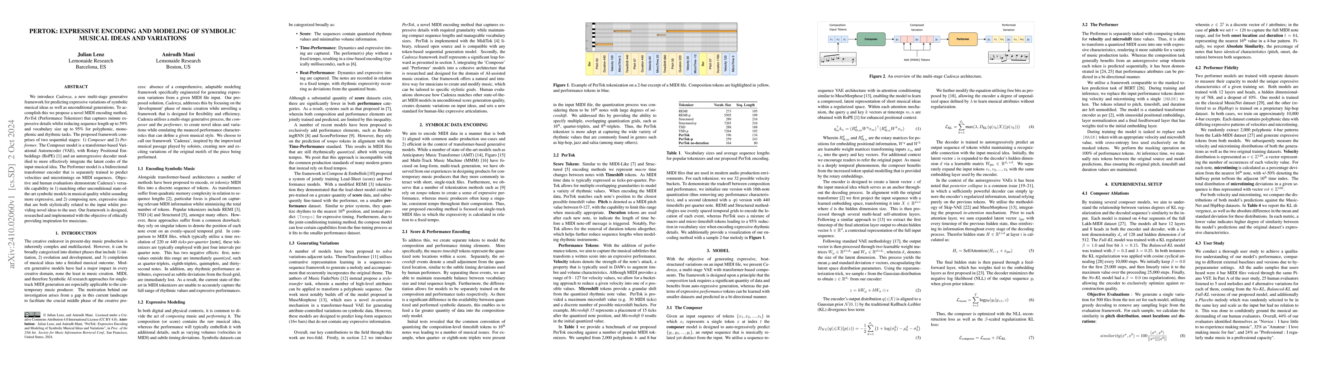 Thumbnail for PerTok: Expressive Encoding and Modeling of Symbolic Musical Ideas and
  Variations
