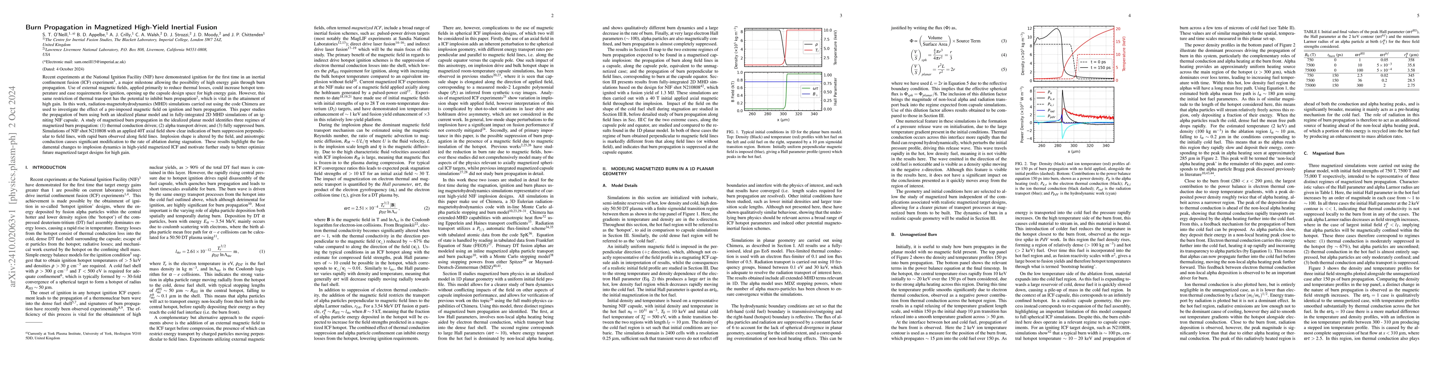 Thumbnail for Burn Propagation in Magnetized High-Yield Inertial Fusion