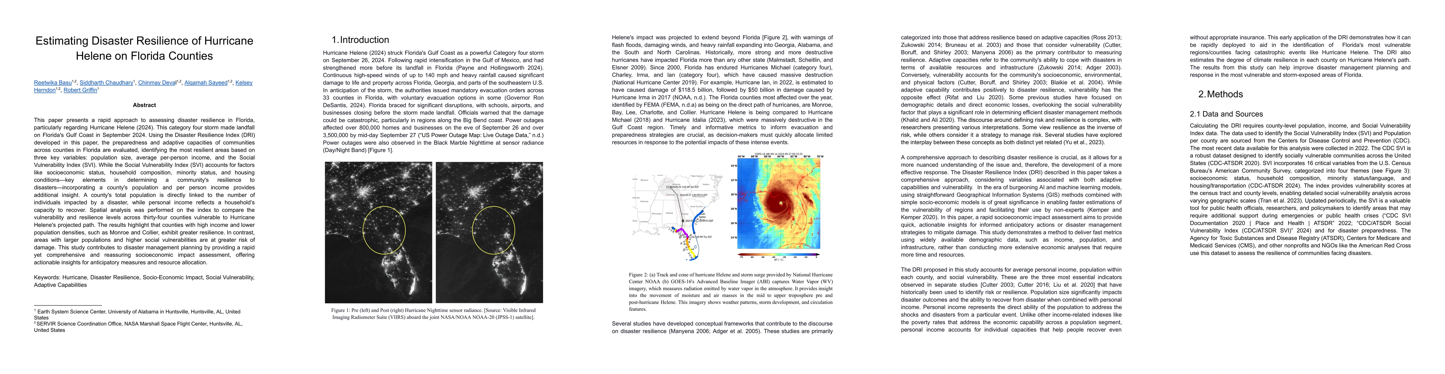 Thumbnail for Estimating Disaster Resilience of Hurricane Helene on Florida Counties