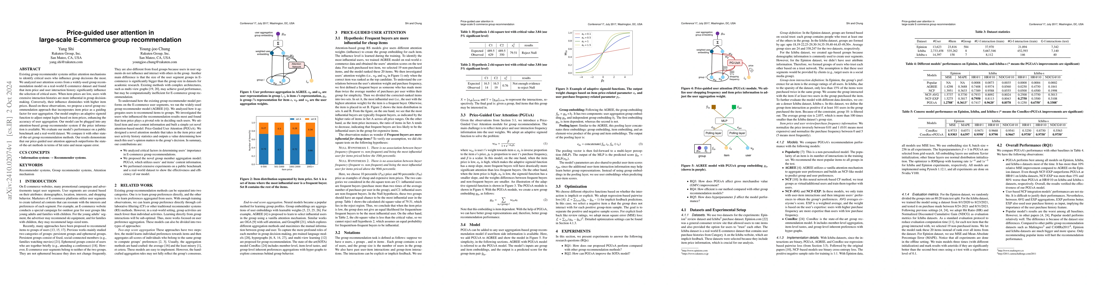 Thumbnail for Price-guided user attention in large-scale E-commerce group
  recommendation