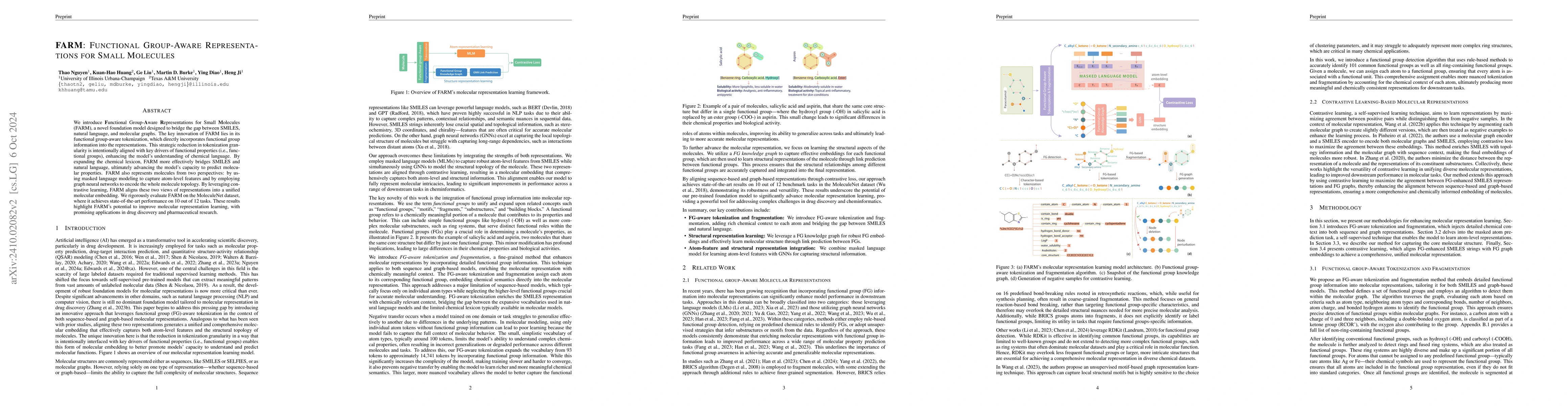 Thumbnail for FARM: Functional Group-Aware Representations for Small Molecules