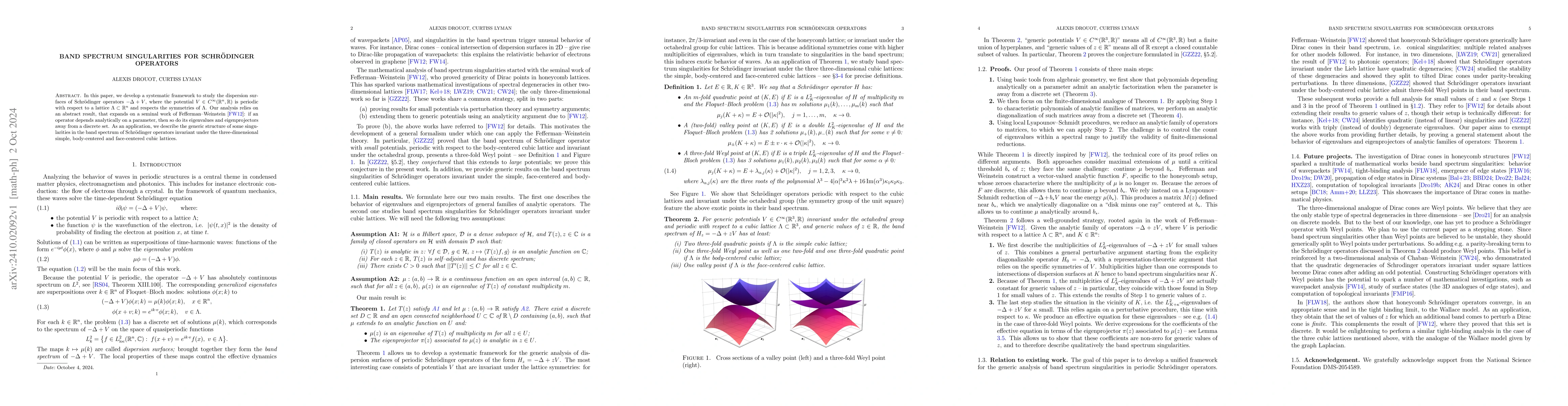 Thumbnail for Band spectrum singularities for Schrödinger operators
