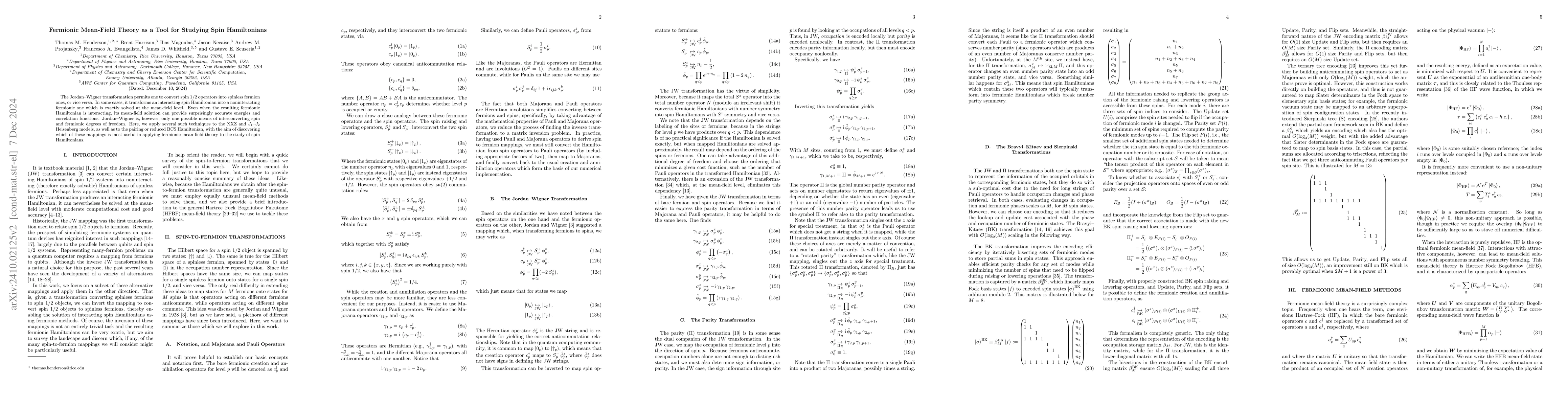 Thumbnail for Fermionic Mean-Field Theory as a Tool for Studying Spin Hamiltonians