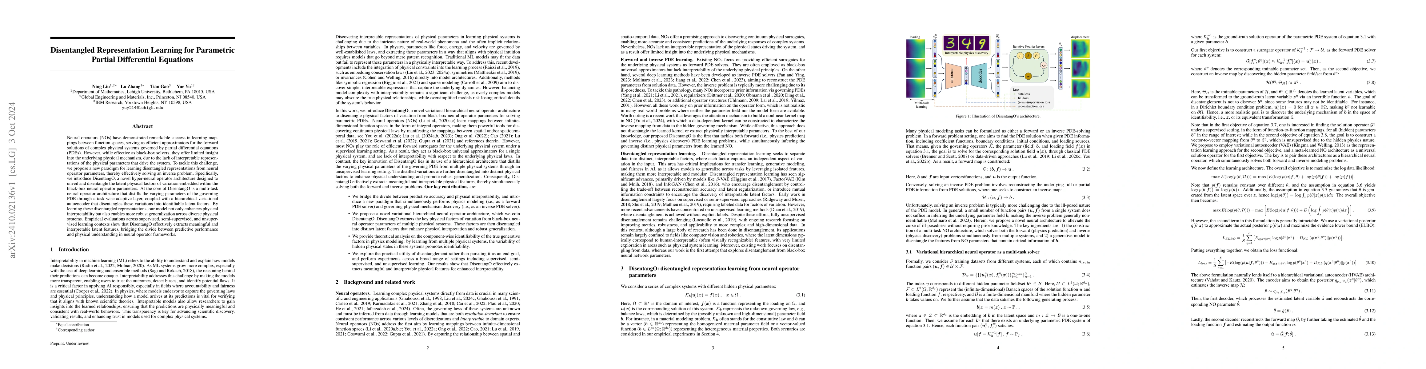 Thumbnail for Disentangled Representation Learning for Parametric Partial Differential
  Equations