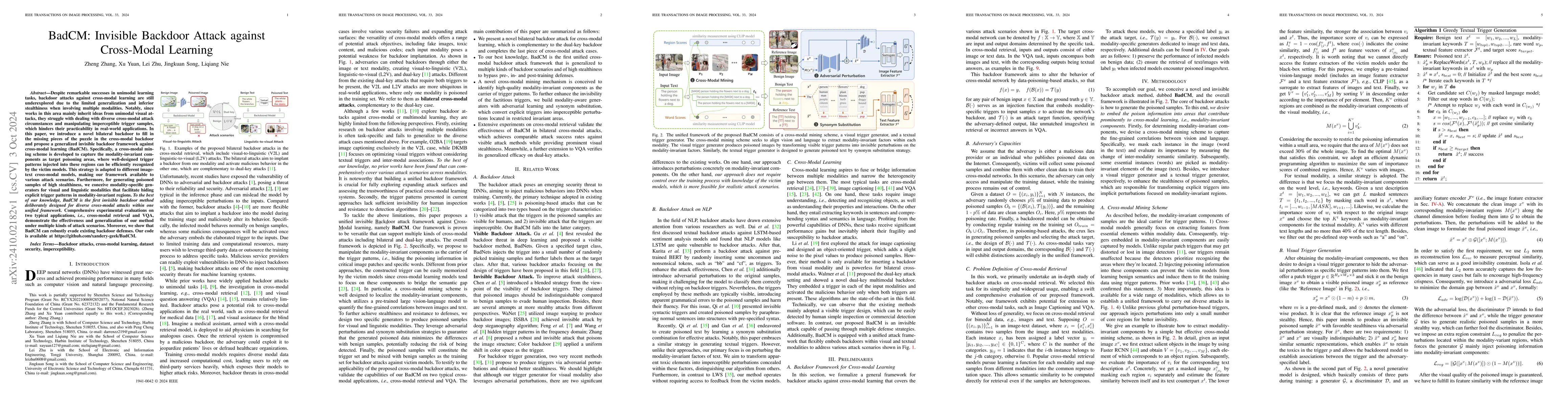 Thumbnail for BadCM: Invisible Backdoor Attack Against Cross-Modal Learning