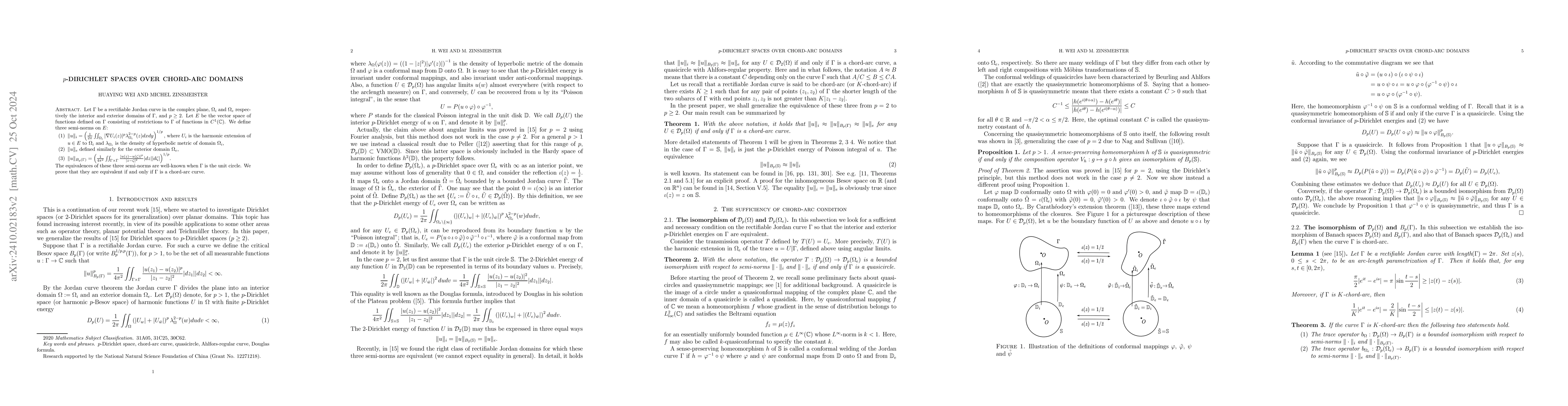 Thumbnail for p-Dirichlet spaces over chord-arc domains