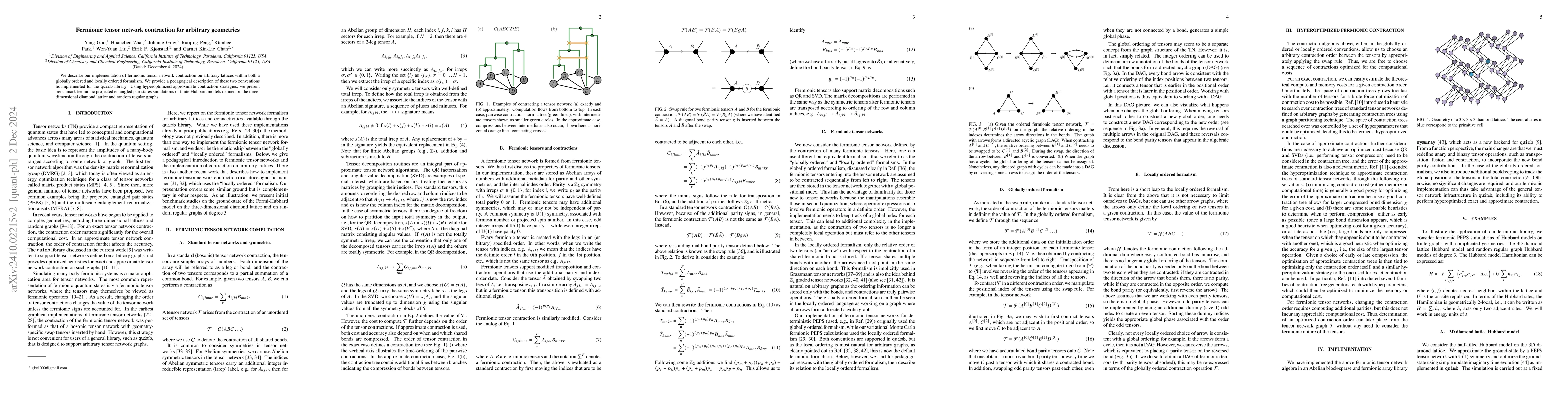 Thumbnail for Fermionic tensor network contraction for arbitrary geometries
