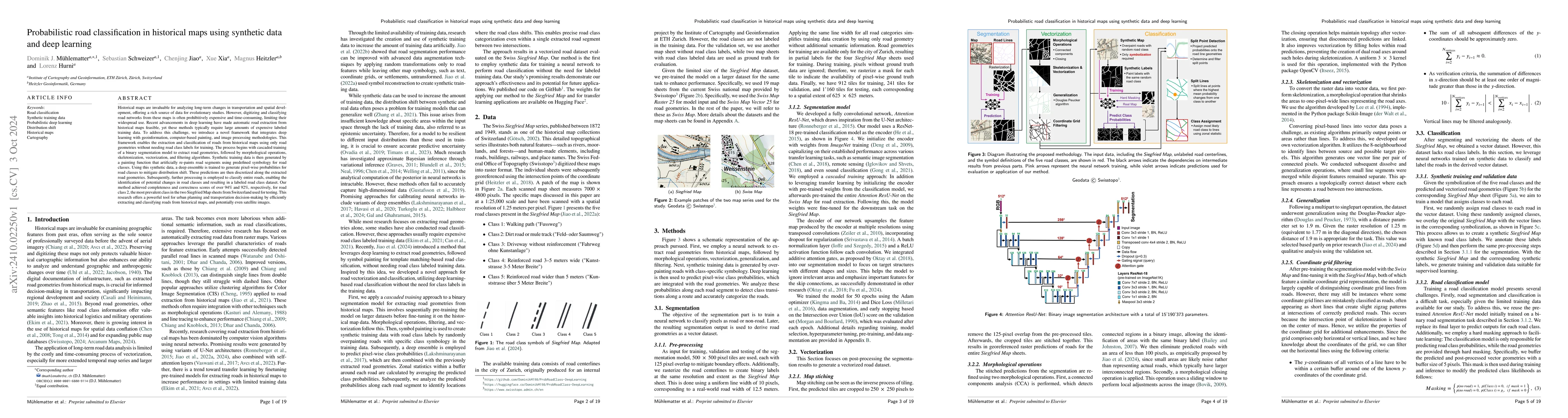 Thumbnail for Probabilistic road classification in historical maps using synthetic
  data and deep learning