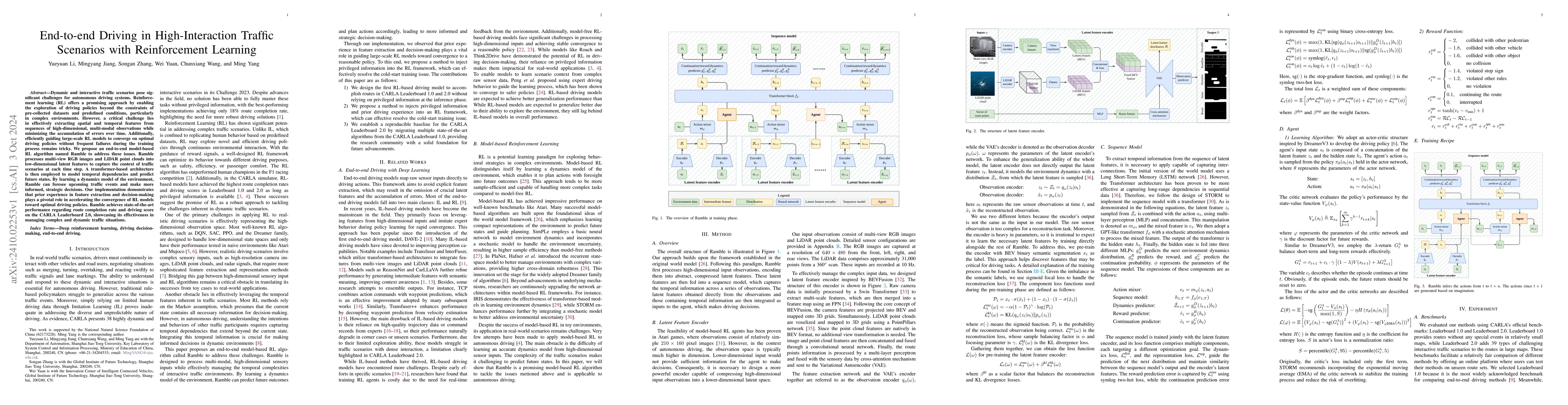 Thumbnail for End-to-end Driving in High-Interaction Traffic Scenarios with
  Reinforcement Learning