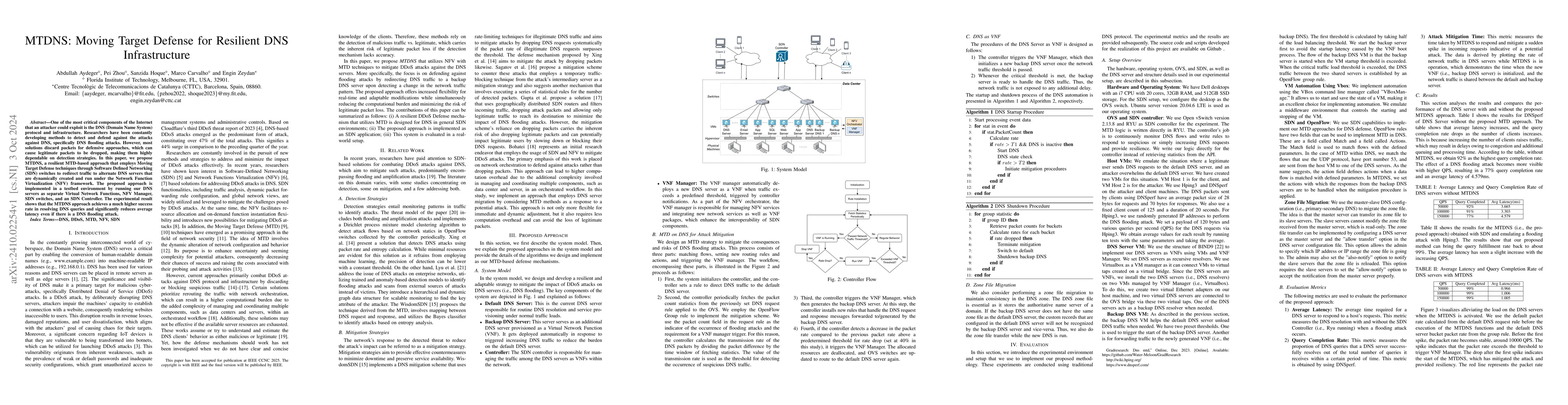 Thumbnail for MTDNS: Moving Target Defense for Resilient DNS Infrastructure