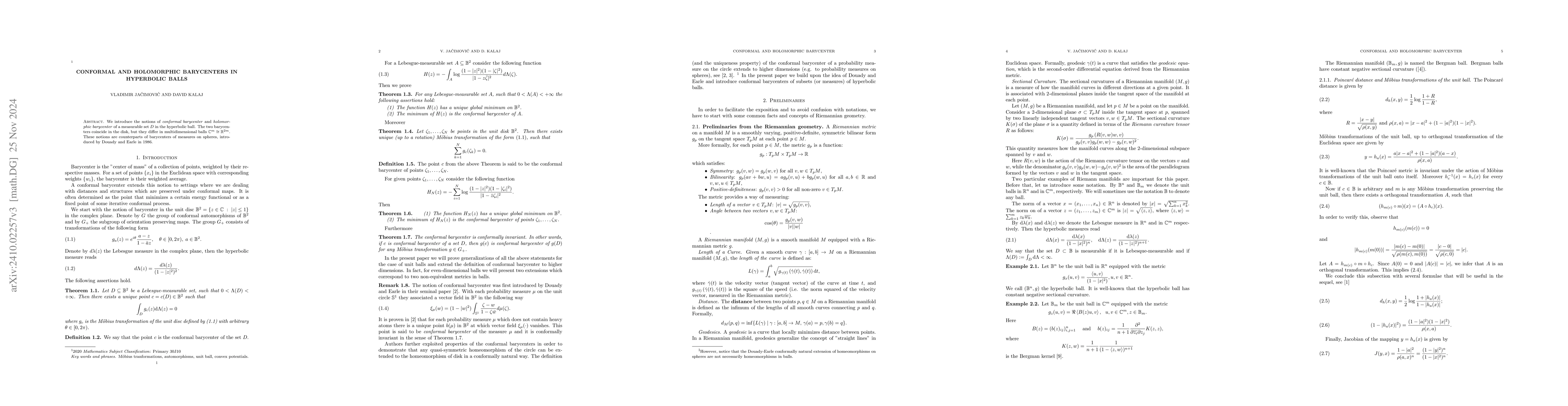 Thumbnail for Conformal and holomorphic barycenters in hyperbolic balls