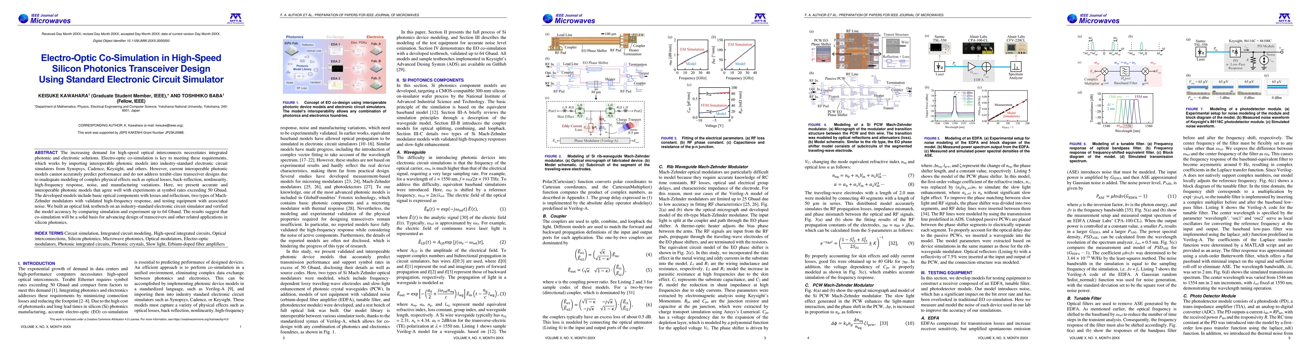 Thumbnail for Electro-Optic Co-Simulation in High-Speed Silicon Photonics Transceiver
  Design Using Standard Electronic Circuit Simulator