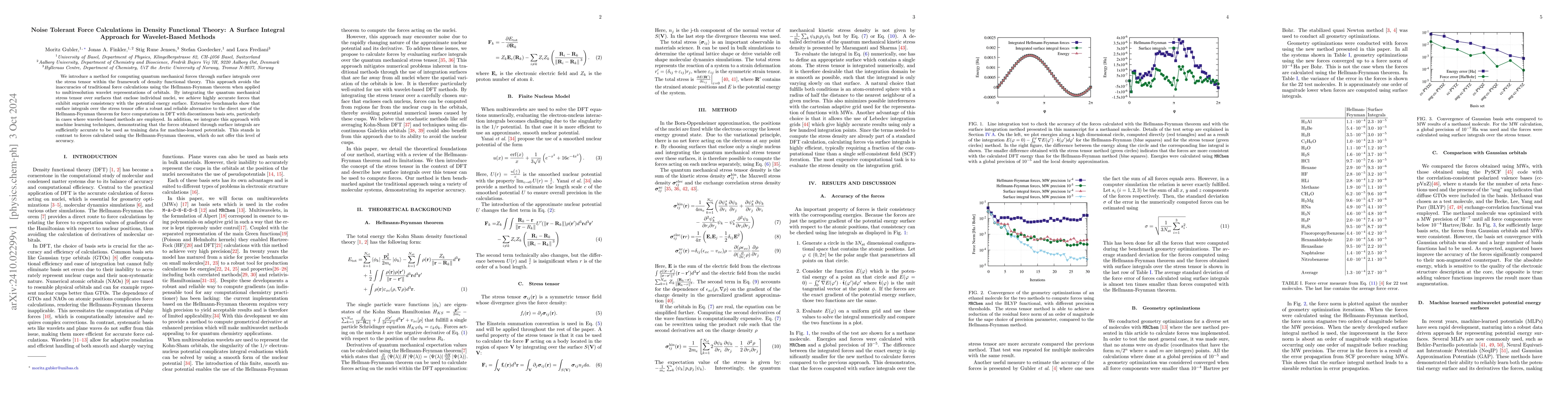 Thumbnail for Noise Tolerant Force Calculations in Density Functional Theory: A
  Surface Integral Approach for Wavelet-Based Methods